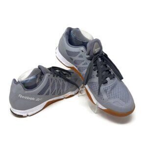 Reebok Mens Realflex Train 4.0 Sneakers Gray 420 FZ0420 Low Top Lace Up Mesh 10M